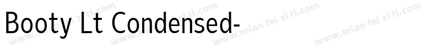 Booty Lt Condensed字体转换